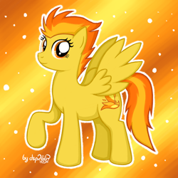 Size: 1536x1536 | Tagged: safe, artist:dsp2003, spitfire, pegasus, pony, 2014, cutie mark, female, gradient background, mare, solo