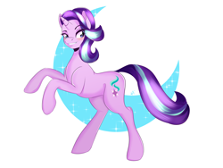 Size: 1440x1080 | Tagged: safe, artist:shelltoon, starlight glimmer, pony, bipedal, lidded eyes, rearing, solo