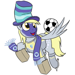 Size: 750x750 | Tagged: safe, artist:mkogwheel, derpy hooves, pegasus, pony, buckball season, 4chan cup, female, mare