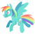 Size: 500x500 | Tagged: safe, artist:goat train, rainbow dash, pegasus, pony, flying, grin, sketch, smiling, solo