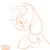 Size: 512x512 | Tagged: safe, artist:goat train, applejack, earth pony, pony, food, pie, sketch, solo, tongue out