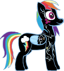 Size: 418x466 | Tagged: safe, artist:dinexistente, rainbow dash, pegasus, pony, dia de los muertos, flower, simple background, solo, transparent background