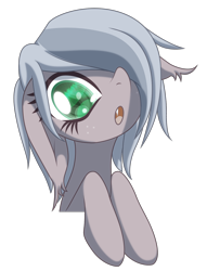 Size: 2931x3840 | Tagged: safe, artist:an-m, oc, oc only, oc:whisper, bat pony, pony, fangs, hair over one eye, solo