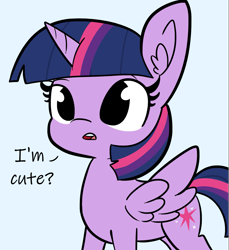 Size: 1473x1609 | Tagged: safe, artist:tjpones, edit, twilight sparkle, twilight sparkle (alicorn), alicorn, pony, cute, dialogue, ear fluff, oblivious, question, question mark, solo, twiabetes