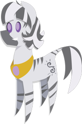 Size: 1044x1573 | Tagged: safe, artist:themodpony, oc, oc only, oc:garbhán, zebra, cutie mark, lineless, pointy ponies, simple background, smiling, solo, teeth, transparent background