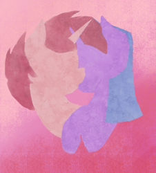 Size: 1519x1678 | Tagged: safe, artist:post-it, twilight sparkle, oc, oc:lore love, kissing, shipping, silhouette