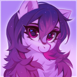 Size: 3000x3000 | Tagged: safe, artist:share dast, oc, oc only, oc:share dast, earth pony, pony, bust, chest fluff, female, heart eyes, mare, solo, wingding eyes