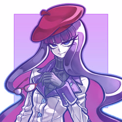 Size: 3500x3500 | Tagged: safe, artist:kaikoinu, rarity, equestria girls, beatnik rarity, beret, clothes, cuffs (clothes), glasses, hat, solo