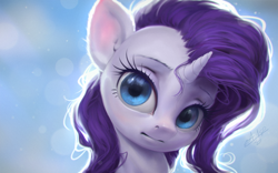 Size: 1440x900 | Tagged: safe, artist:assasinmonkey, rarity, pony, unicorn, bust, cute, digital art, female, mare, portrait, raribetes, solo