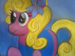 Size: 2048x1536 | Tagged: safe, artist:riskypony, derpibooru exclusive, spring forward, pony, pastel, solo, traditional art