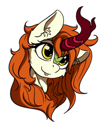 Size: 1416x1671 | Tagged: safe, artist:alcor, autumn blaze, kirin, :p, awwtumn blaze, cute, simple background, solo, tongue out, transparent background