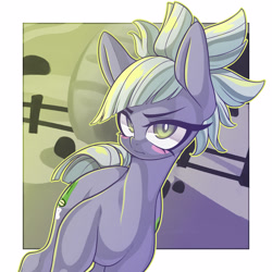 Size: 3000x3000 | Tagged: safe, artist:kaikoinu, limestone pie, earth pony, pony, blushing, female, looking at you, mare, solo