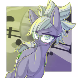 Size: 3000x3000 | Tagged: safe, artist:kaikoinu, limestone pie, blushing, cute, glasses, looking at you, solo