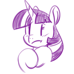 Size: 700x700 | Tagged: safe, artist:goat train, twilight sparkle, pony, cute, frown, monochrome, sketch, solo