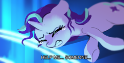 Size: 1695x860 | Tagged: safe, artist:dawnfire, starlight glimmer, pony, unicorn, celestial advice, crying, cute, female, fullmetal alchemist, glimmerbetes, mare, solo, struggling, transmutation circle