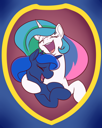 Size: 2400x3000 | Tagged: safe, artist:goat train, princess celestia, princess luna, alicorn, pony, bust, crying, duo, eyes closed, female, hug, laughing, laughingmares.jpg, mare, open mouth, royal sisters, sisterly love, sisters, smiling, tears of joy, wip