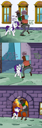 Size: 1000x3000 | Tagged: safe, artist:anontheanon, rarity, oc, oc:anon, human, pony, comic:the dangers of dating, canterlot, carrying, comic, hat