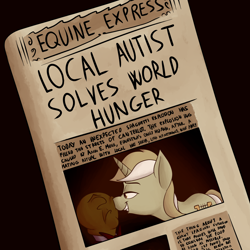 Size: 1500x1500 | Tagged: safe, artist:anontheanon, lyra heartstrings, oc, oc:anon, human, pony, comic:the dangers of dating, comic, implied casualties, implied foodsplosion, newspaper, spaghetti