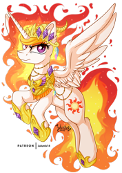 Size: 1600x2263 | Tagged: safe, artist:julunis14, nightmare star, alicorn, pony, female, fire, mane of fire, mare, simple background, solo, transparent background