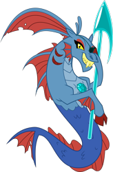 Size: 3000x4582 | Tagged: safe, artist:tentavamp, siren, absurd resolution, crossover, simple background, sirenified, solo, species swap, transparent background, undertale, undyne, vector