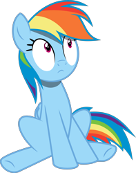 Size: 5000x6354 | Tagged: safe, artist:aureai, rainbow dash, pegasus, pony, .svg available, absurd resolution, do not want, eyelashes, multicolored hair, reaction image, simple background, solo, transparent background, vector, wat