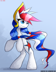 Size: 1024x1320 | Tagged: safe, artist:queenbloodysky, oc, oc only, oc:marussia, nation ponies, ponified, russia, solo