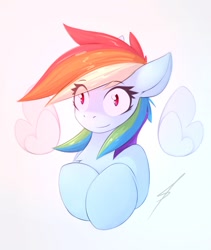 Size: 1479x1753 | Tagged: safe, artist:queenbloodysky, rainbow dash, pegasus, pony, cute, looking at you, solo