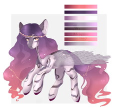 Size: 1024x922 | Tagged: safe, artist:velirenrey, oc, oc only, pegasus, pony, ethereal mane, female, mare, reference, solo, starry mane