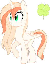 Size: 5000x6349 | Tagged: safe, artist:aureai, oc, oc only, oc:tyche, alicorn, pony, :t, absurd resolution, alicorn oc, angry, clover, female, four leaf clover, mare, raised hoof, simple background, solo, transparent background, vector