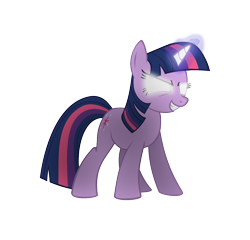 Size: 1210x1164 | Tagged: safe, artist:the smiling pony, twilight sparkle, pony, unicorn, 8, evil grin, female, first twilight sparkle image, glowing eyes, glowing horn, grin, gritted teeth, hilarious in hindsight, inkscape, levitation, magic, mare, simple background, smiling, smirk, solo, svg, teeth, telekinesis, transparent background, vector