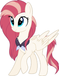 Size: 5015x6510 | Tagged: safe, artist:aureai, oc, oc only, oc:aureai, pegasus, pony, .svg available, absurd resolution, chest fluff, clothes, female, happy, mare, raised hoof, simple background, smiling, solo, spread wings, transparent background, vector, wings
