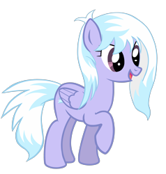 Size: 3050x3199 | Tagged: safe, artist:freefraq, cloudchaser, pegasus, pony, alternate hairstyle, female, high res, mare, raised hoof, simple background, smiling, solo, transparent background, vector