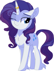 Size: 5292x7010 | Tagged: safe, artist:aureai-sketches, artist:cyanlightning, rarity, pony, unicorn, .svg available, absurd resolution, chest fluff, cute, ear fluff, female, floppy ears, happy, horn jewelry, horn ring, jewelry, looking at something, mare, one eye closed, raribetes, ring, simple background, smiling, solo, transparent background, unshorn fetlocks, vector