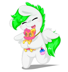 Size: 1024x1079 | Tagged: safe, artist:dsp2003, oc, oc only, oc:lust mint, pegasus, pony, 2014, bipedal, blushing, chibi, cutie mark, happy, lifeloser-ish, male, open mouth, simple background, style emulation, toy, transparent background