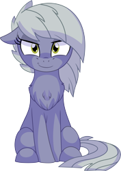 Size: 5450x7705 | Tagged: safe, artist:aureai-sketches, artist:cyanlightning, limestone pie, earth pony, pony, absurd resolution, chest fluff, ear fluff, face of mercy, female, floppy ears, looking at you, mare, simple background, sitting, solo, transparent background, vector