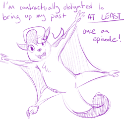 Size: 700x700 | Tagged: safe, artist:goat train, starlight glimmer, armpits, dialogue, monochrome, sketch, solo, species swap, sugar glider