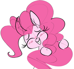 Size: 1011x948 | Tagged: safe, artist:hattsy, pinkie pie, earth pony, pony, blushing, colored sketch, cute, diapinkes, eyes closed, grin, smiling