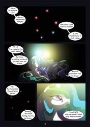 Size: 1240x1754 | Tagged: safe, artist:equestria-prevails, princess celestia, princess luna, alicorn, pony, comic, dark, duo, duo female, elements of harmony, female, glowing horn, mare, photoshop, royal sisters