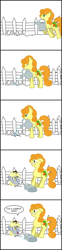 Size: 678x2718 | Tagged: dead source, safe, artist:lou3797, carrot top, derpy hooves, golden harvest, earth pony, pegasus, pony, comic, duo, duo female, female, mare, paint.net, simple background, surprised, white background