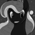 Size: 700x700 | Tagged: safe, artist:goat train, princess luna, alicorn, pony, bust, female, grayscale, mare, monochrome, moon, portrait, smiling, solo, space, stars