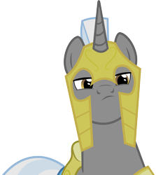 Size: 4018x4500 | Tagged: safe, artist:the smiling pony, pony, unicorn, absurd resolution, inkscape, looking at you, male, reaction image, royal guard, royal guard armor, simple background, solo, stallion, transparent background, vector