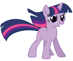 Size: 4000x3333 | Tagged: safe, artist:the smiling pony, twilight sparkle, unicorn twilight, pony, unicorn, female, grin, inkscape, looking at you, mare, simple background, smiling, solo, transparent background, vector, windswept mane