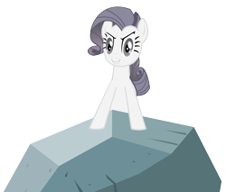 Size: 3000x2555 | Tagged: safe, artist:the smiling pony, rarity, tom, earth pony, pony, unicorn, the return of harmony, discorded, female, high res, inkscape, looking at you, mare, race swap, simple background, smiling, solo, transparent background, vector