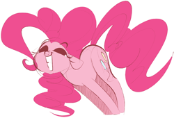 Size: 720x491 | Tagged: safe, artist:hattsy, pinkie pie, pony, colored sketch, cute, diapinkes, female, grin, mare, simple background, smiling, solo, white background