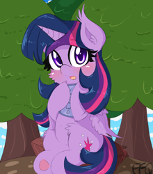 Size: 1084x1232 | Tagged: safe, artist:freefraq, twilight sparkle, twilight sparkle (alicorn), alicorn, book, cute, solo, tree, twiabetes