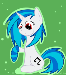 Size: 855x972 | Tagged: safe, artist:mioais, dj pon-3, vinyl scratch, pony, unicorn, clothes, female, mare, red eyes, socks, solo