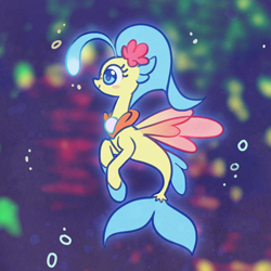 Size: 1024x1024 | Tagged: safe, artist:dawnfire, princess skystar, seapony (g4), my little pony: the movie, female, solo, underwater