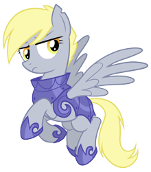 Size: 2200x2500 | Tagged: safe, artist:equestria-prevails, derpy hooves, pegasus, pony, armor, epic derpy, female, high res, looking back, mare, royal guard armor, simple background, solo, spread wings, transparent background, wings