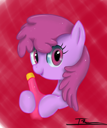 Size: 1638x1971 | Tagged: dead source, safe, artist:ivan-chan, berry punch, berryshine, earth pony, pony, bottle, bust, female, looking at you, mare, solo, wine