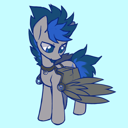 Size: 900x900 | Tagged: safe, artist:dawnfire, oc, oc only, oc:starfall spark, oc:vibrant star, pony, augmented, male, simple background, solo, stallion